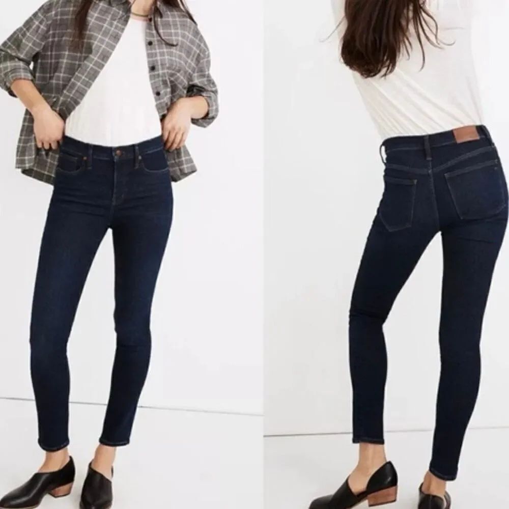 Madewell 9” mid rise skinny cotton tencel jeans 27